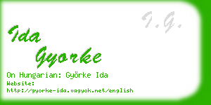 ida gyorke business card