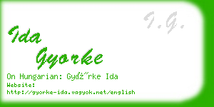 ida gyorke business card